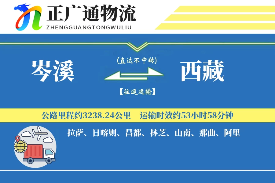 岑溪到西藏物流公司