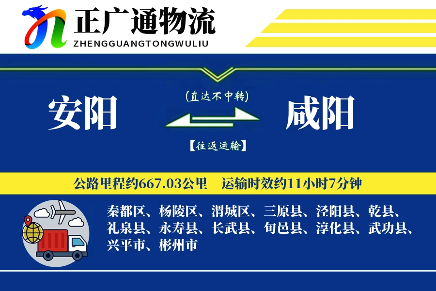 安阳到咸阳物流公司