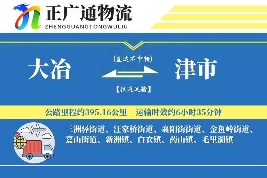 大冶到津市物流公司
