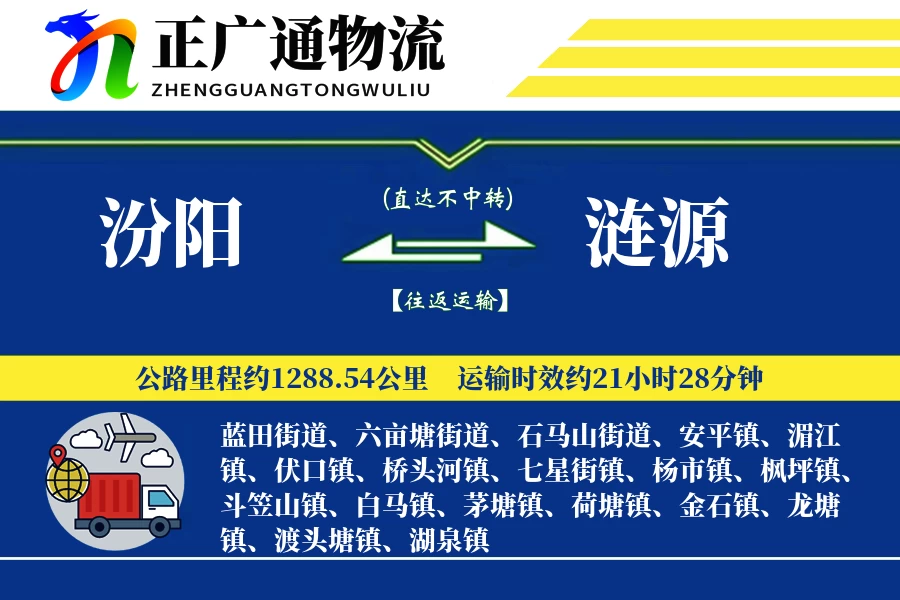 汾阳到涟源物流公司