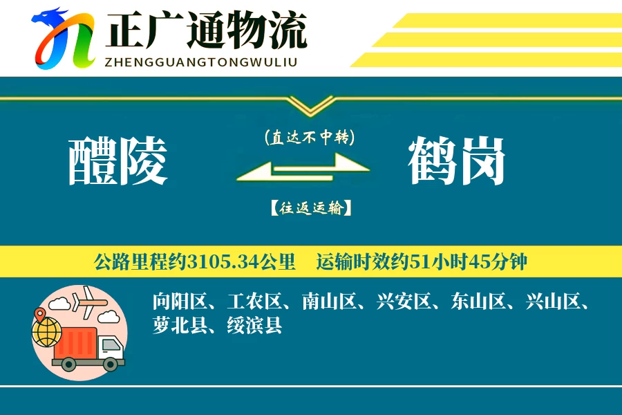 醴陵到鹤岗物流公司