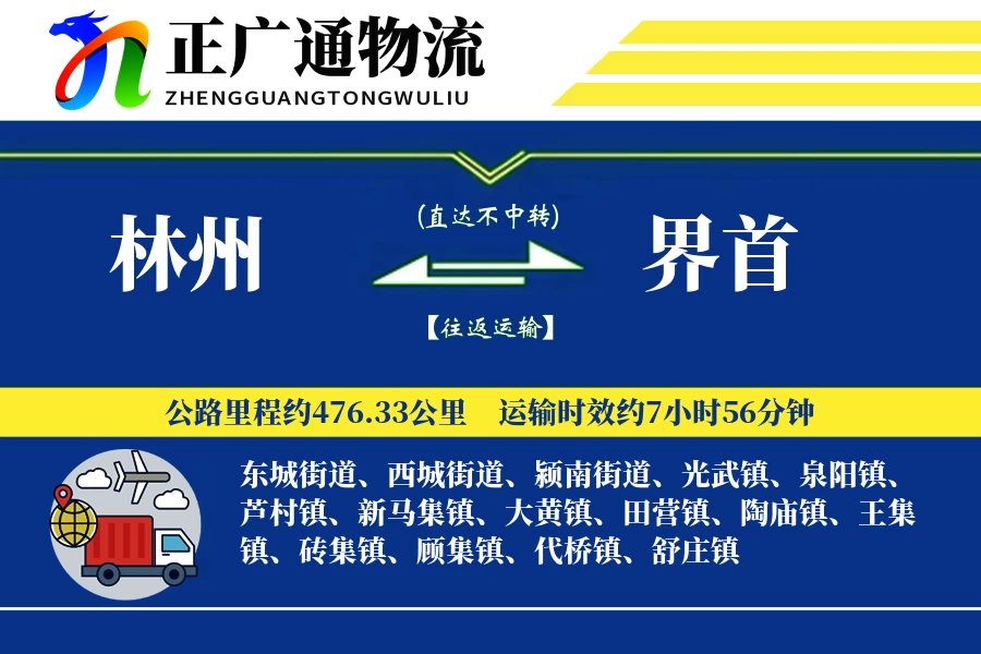 林州到界首物流公司