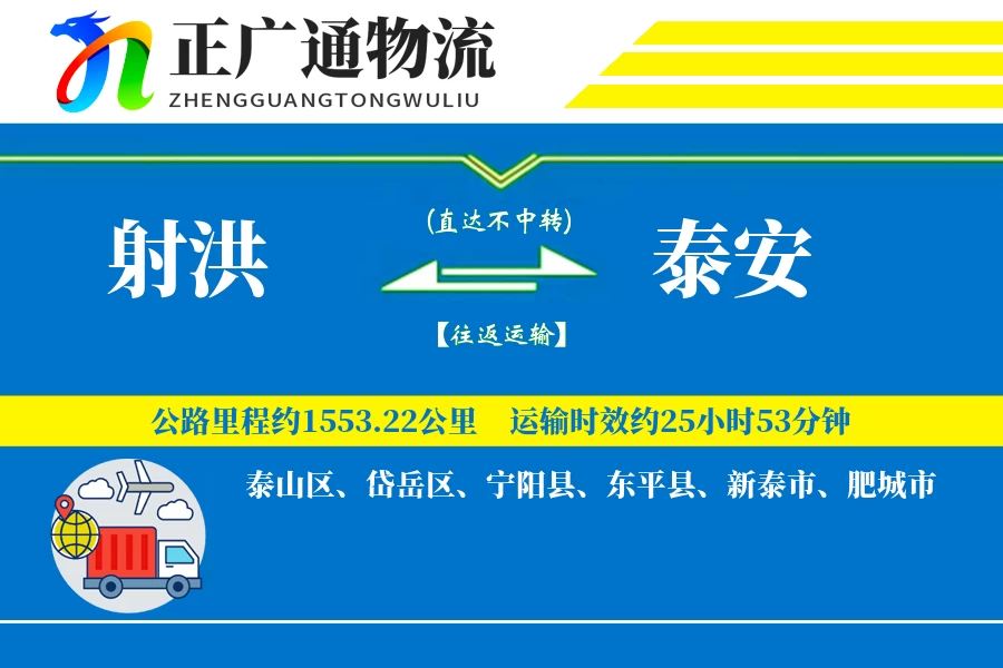 射洪到泰安物流公司