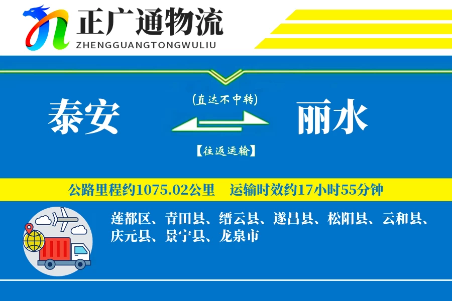 泰安到丽水物流公司