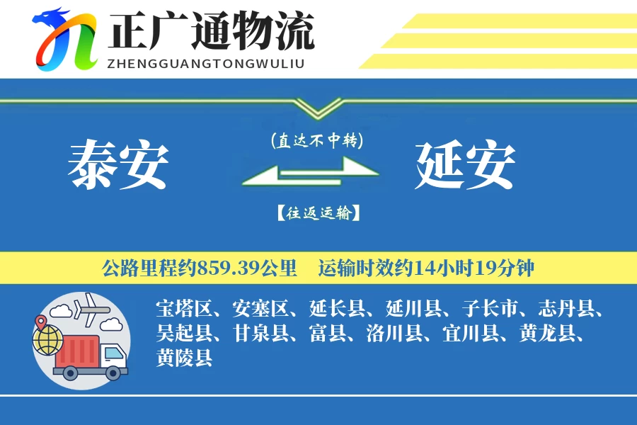 泰安到延安物流公司