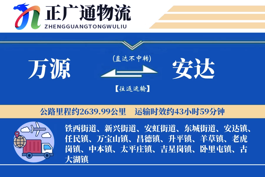 万源到安达物流公司