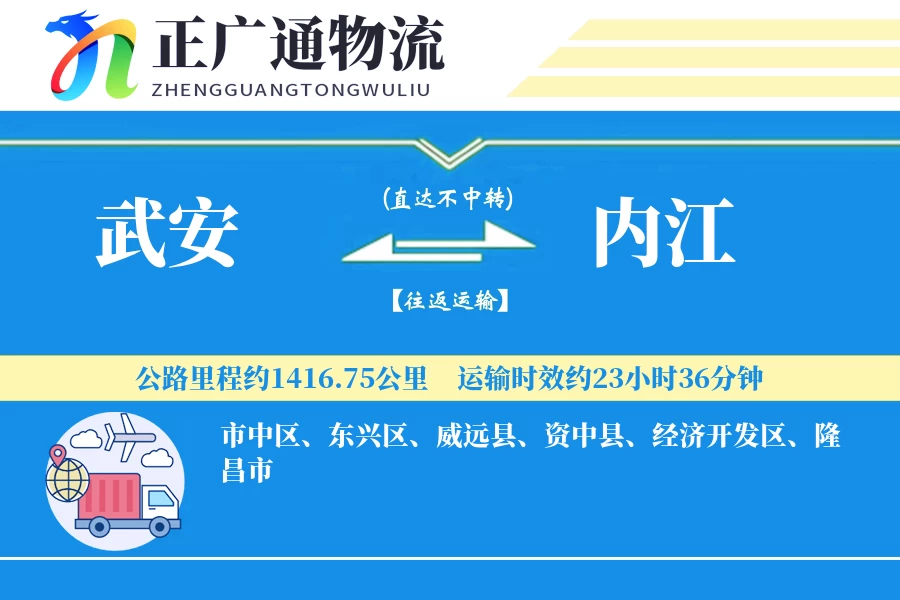 武安到内江物流公司