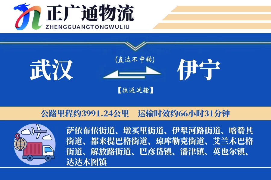 武汉到伊宁物流公司