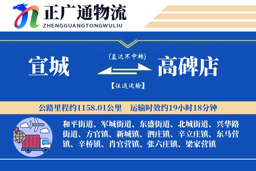 宣城到高碑店物流公司