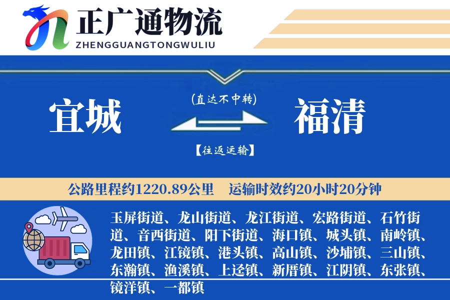 宜城到福清物流公司